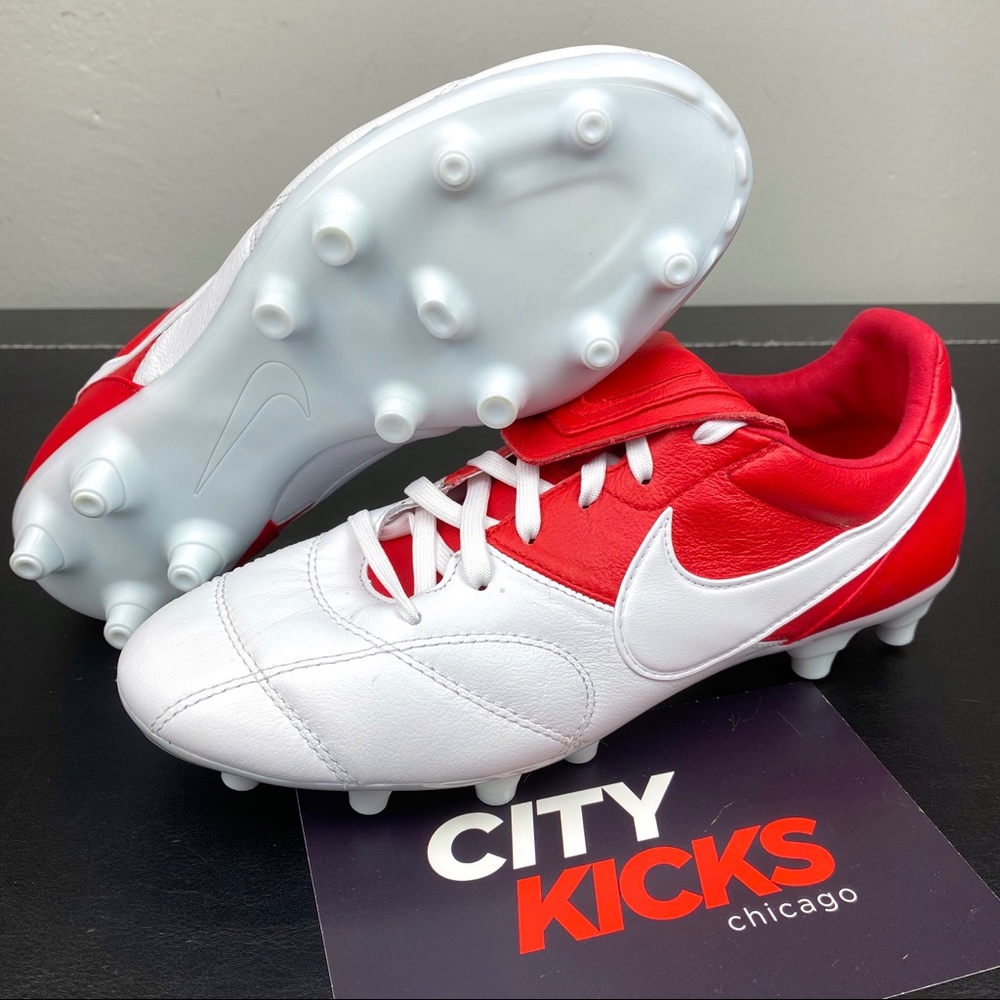 Nike Premier II FG Soccer Futbol Cleats Red White